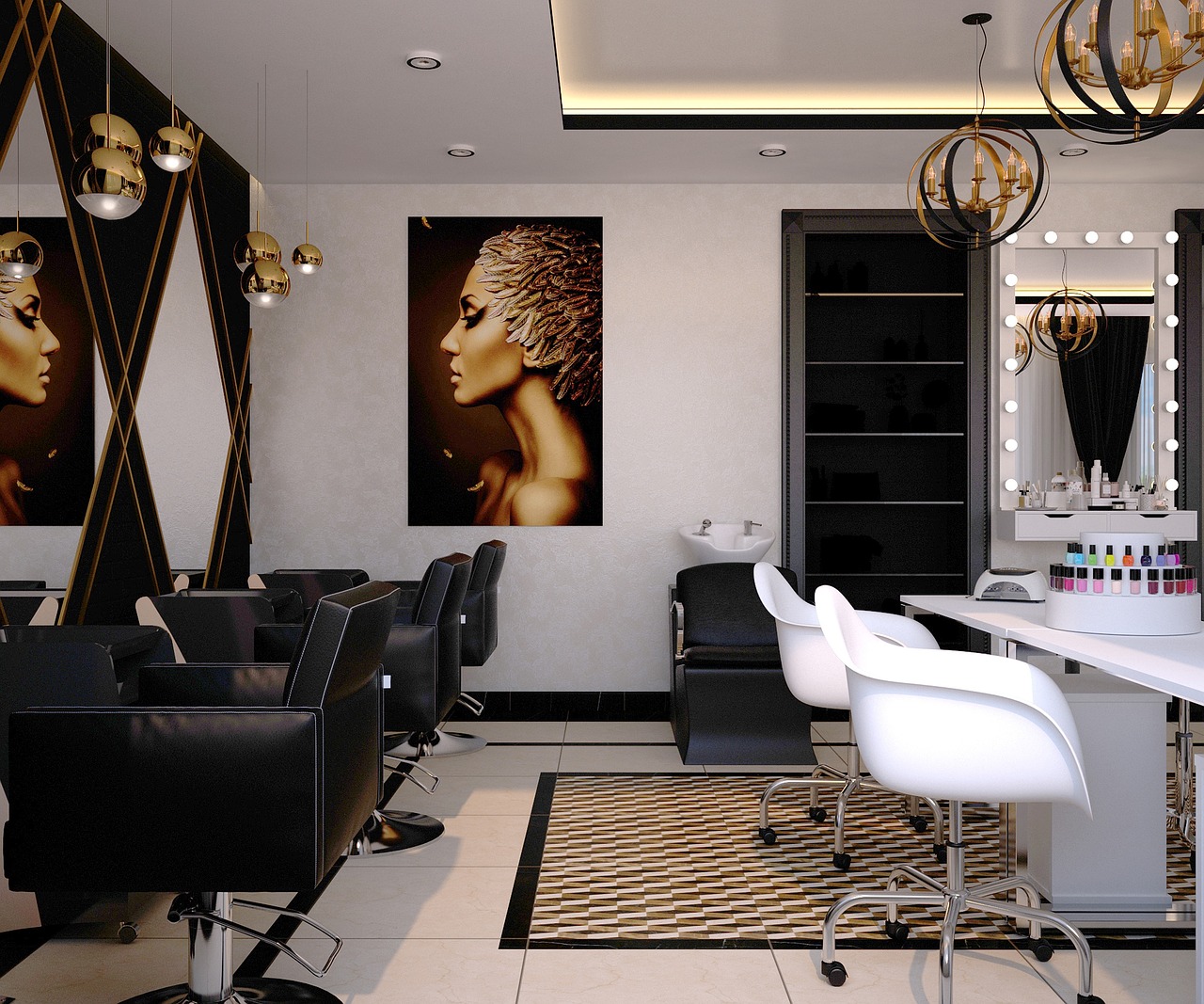 beauty salon, barber, nail salon